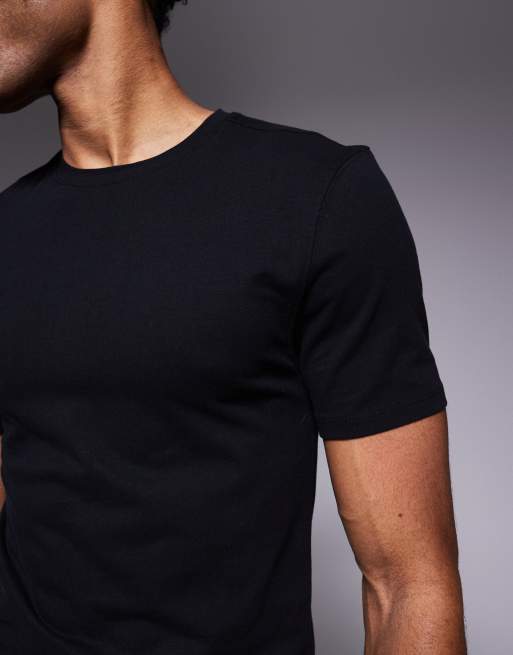 4505 - T-shirt raccourci en coton à séchage rapide - Noir , 5 de 5