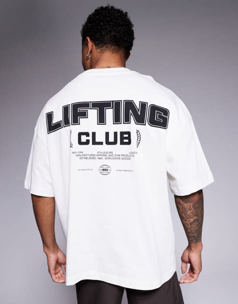 4505 - T-shirt squadrata pesante in cotone bianco sporco con finitura quick dry e stampa sul retro - view 1