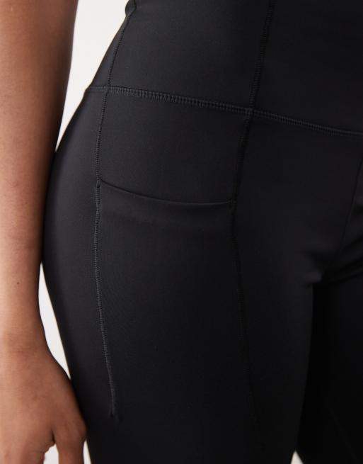 4505 Tall – Active – Czarne taliowane legginsy sportowe z wysokim stanem, 4 z 5