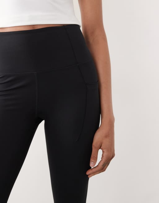 4505 Tall – Active – Czarne taliowane legginsy sportowe z wysokim stanem, 5 z 5