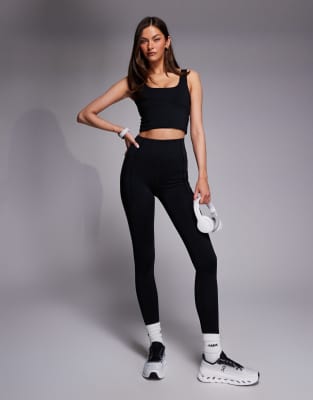 4505 Tall Active Waist Snatching High Rise Gym Leggings In Black