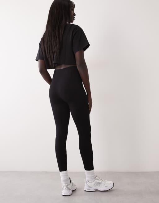 4505 Tall formgivende sømløse højtaljede træningsleggings i sort, 3 af 5