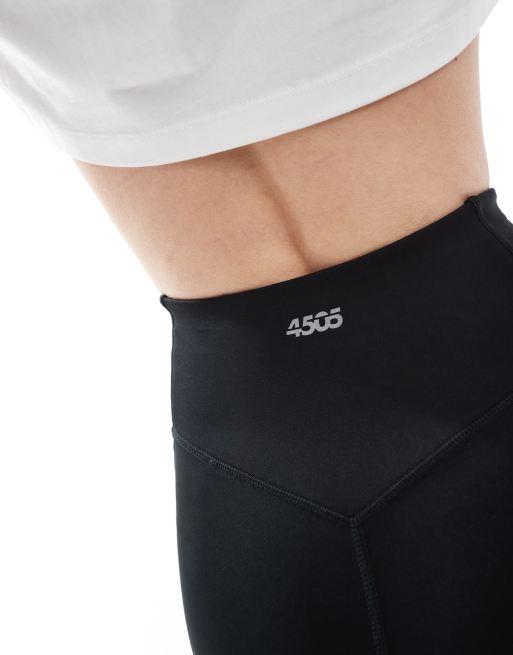 4505 Tall Icon active bum sculpt high waist gym legging with inner pocket in black, 5 of 5