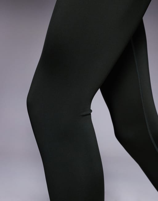 4505 Tall Icon active bum sculpt high waist gym legging with inner pocket in dark khaki, 3 of 5