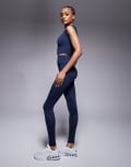 [ASOS] 4505 Tall Icon active bum sculpt high waist gym leggings with inner pocket in navy ink 16 Navy ink