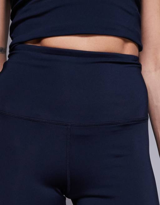 4505 Tall - Icon Active - Leggings da palestra a vita alta blu navy modellanti sul retro con tasca interna, 5 di 5