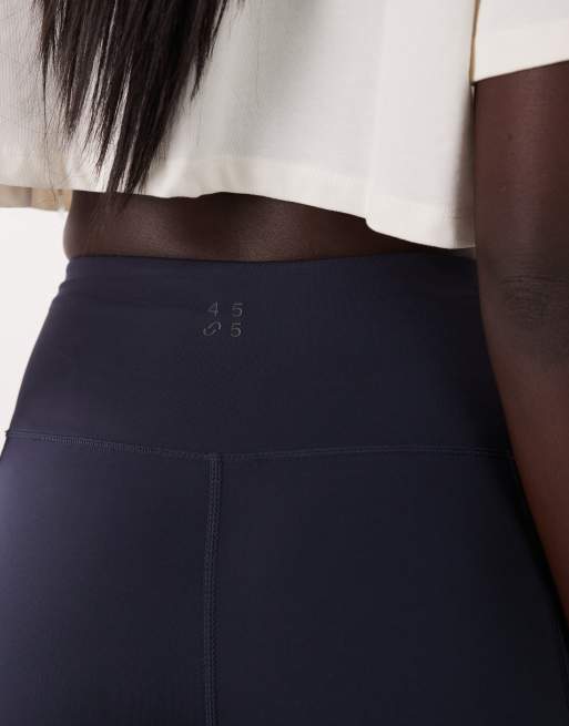 4505 Tall Icon active leggings med bindebånd i taljen til løb med lomme til telefon i navy, 3 af 5