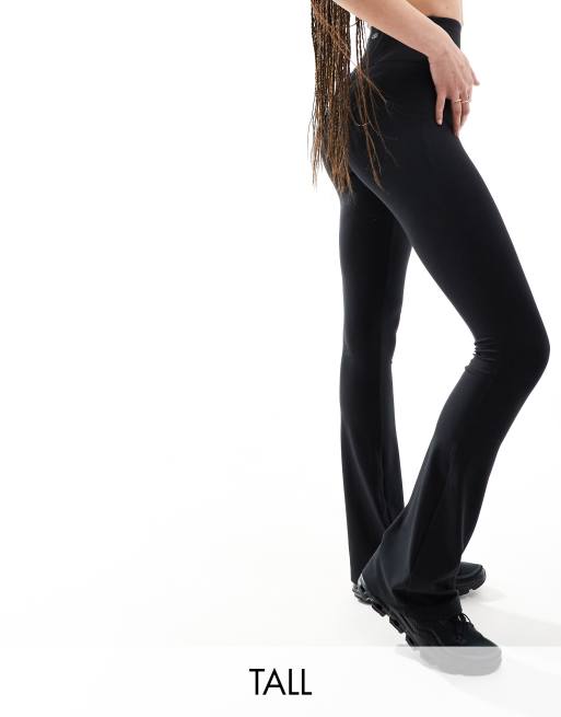 4505 Tall – Icon – Czarne miękkie legginsy dzwony do jogi o dopasowanym kroju 