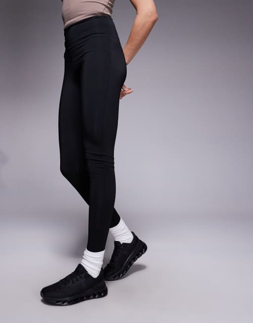 4505 Tall – Icon – Czarne termiczne legginsy do biegania z wysokim stanem, 3 z 5