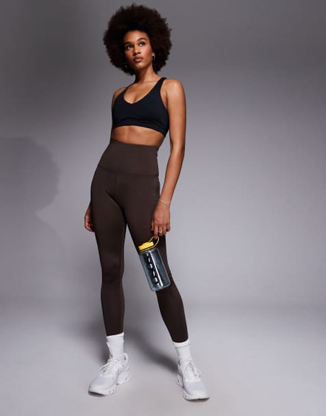 4505 Tall – Icon – Gesäßformende Sport-Leggings in French Roast mit Innentasche - view 1