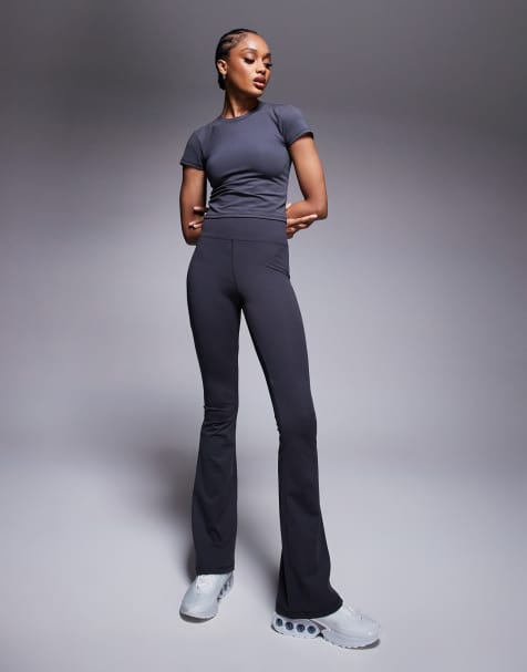 4505 Tall - Icon - Jerngrå smalle bløde yogaleggings med svaj - view 1