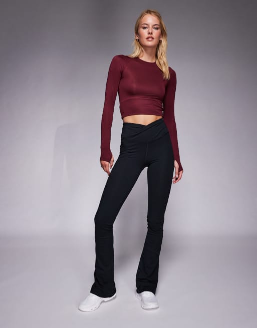 4505 Tall - Icon - Leggings a zampa da yoga slim morbidi al tatto neri con vita avvolgente