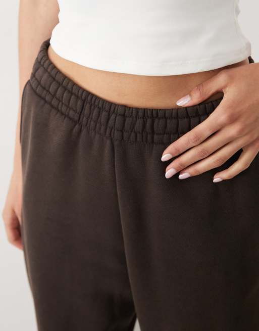 4505 Tall Icon Rest Day heavyweight 440gsm cotton cuffed sweatpants in washed chocolate, 4 of 5