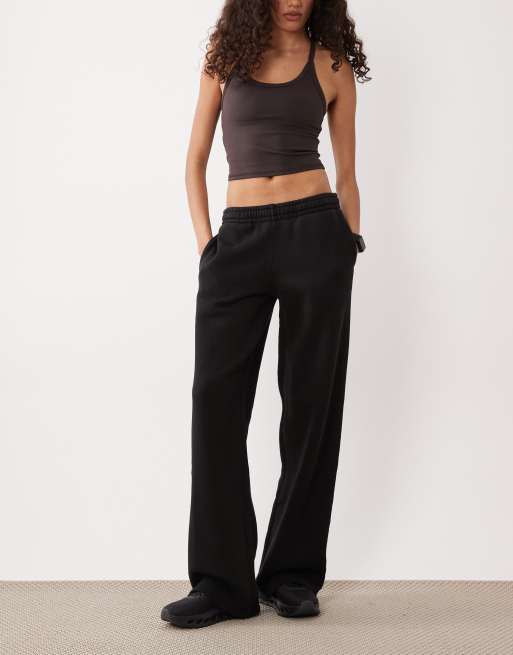 4505 Tall Icon Rest Day heavyweight 440gsm cotton wide leg jogger in washed black, 3 of 5