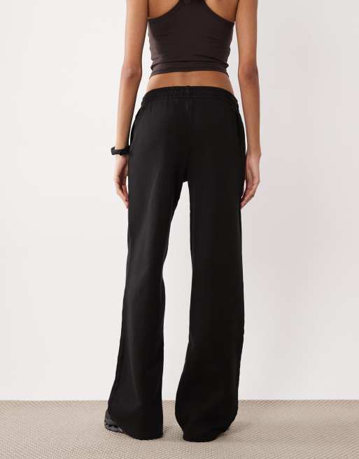 4505 Tall Icon Rest Day heavyweight 440gsm cotton wide leg jogger in washed black, 5 of 5