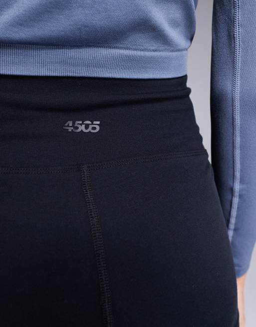 4505 Tall Icon slim kick soft touch yoga legging in black , 3 of 5