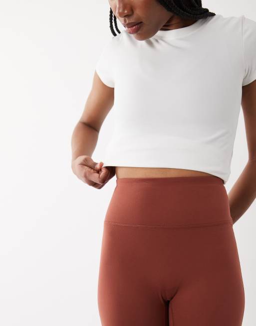 4505 Tall Icon soft touch high waist slim kick yoga legging in amber, 5 of 5