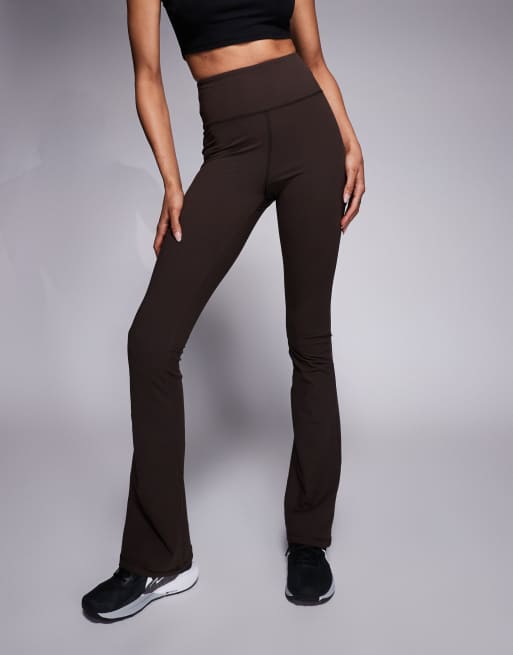 4505 Tall Icon soft touch high waist slim kick yoga legging in chocolate, 5 of 5