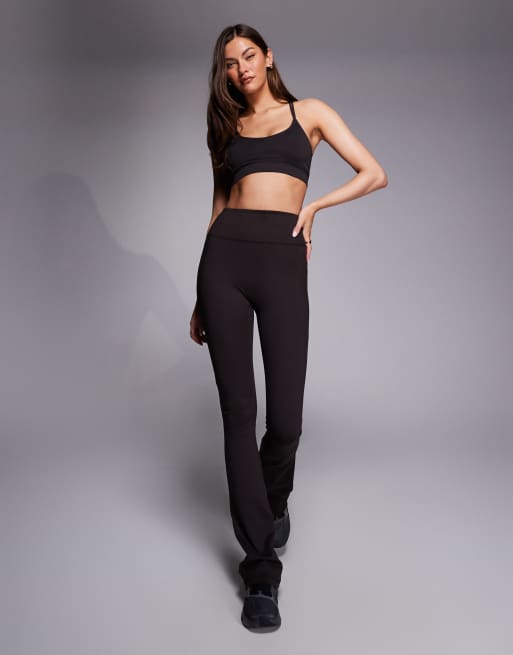 4505 Tall Icon soft touch high waist slim kick yoga legging in dark chocolate, 3 of 5