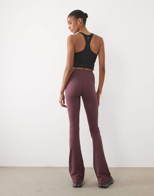 4505 Tall Icon soft touch high waist slim kick yoga legging in plum, 5 of 5