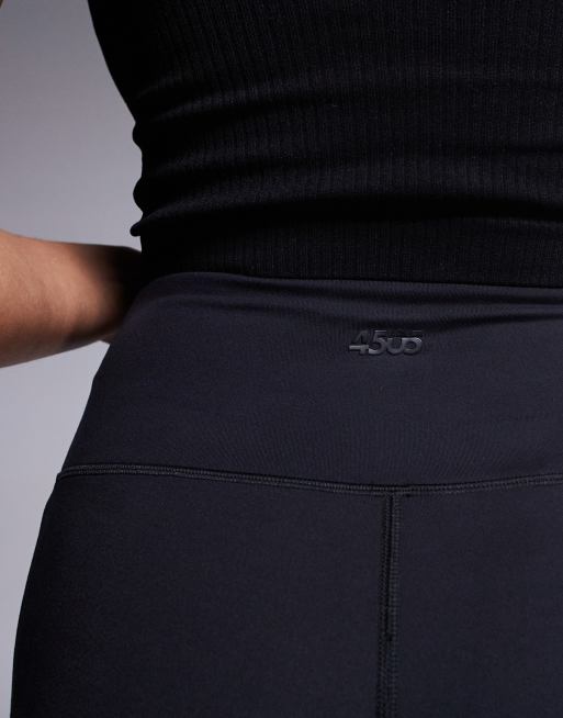 4505 Tall Icon soft touch high waist slim kick yoga leggings in black, 3 of 5