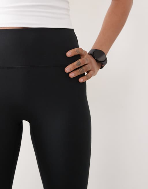 4505 Tall Icon soft touch high waist slim kick yoga leggings in black, 4 of 5