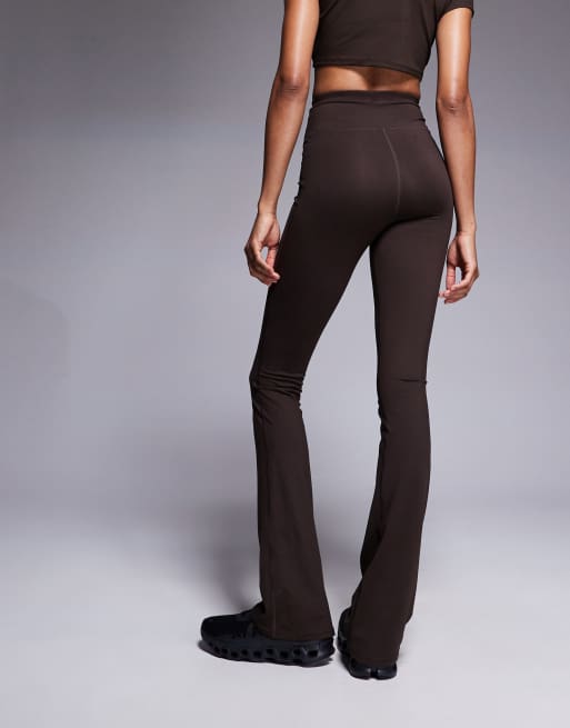 4505 Tall Icon soft touch high waist slim kick yoga leggings in chocolate, 2 of 5