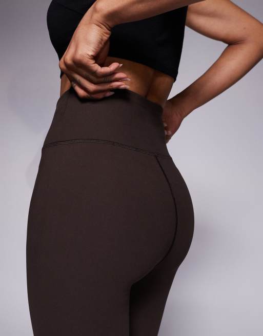 4505 Tall Icon soft touch high waist slim kick yoga leggings in chocolate, 2 of 5