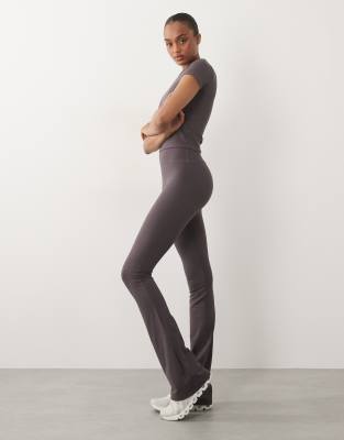 4505 Tall Icon Soft Touch High Waist Slim Kick Yoga Leggings In Gray