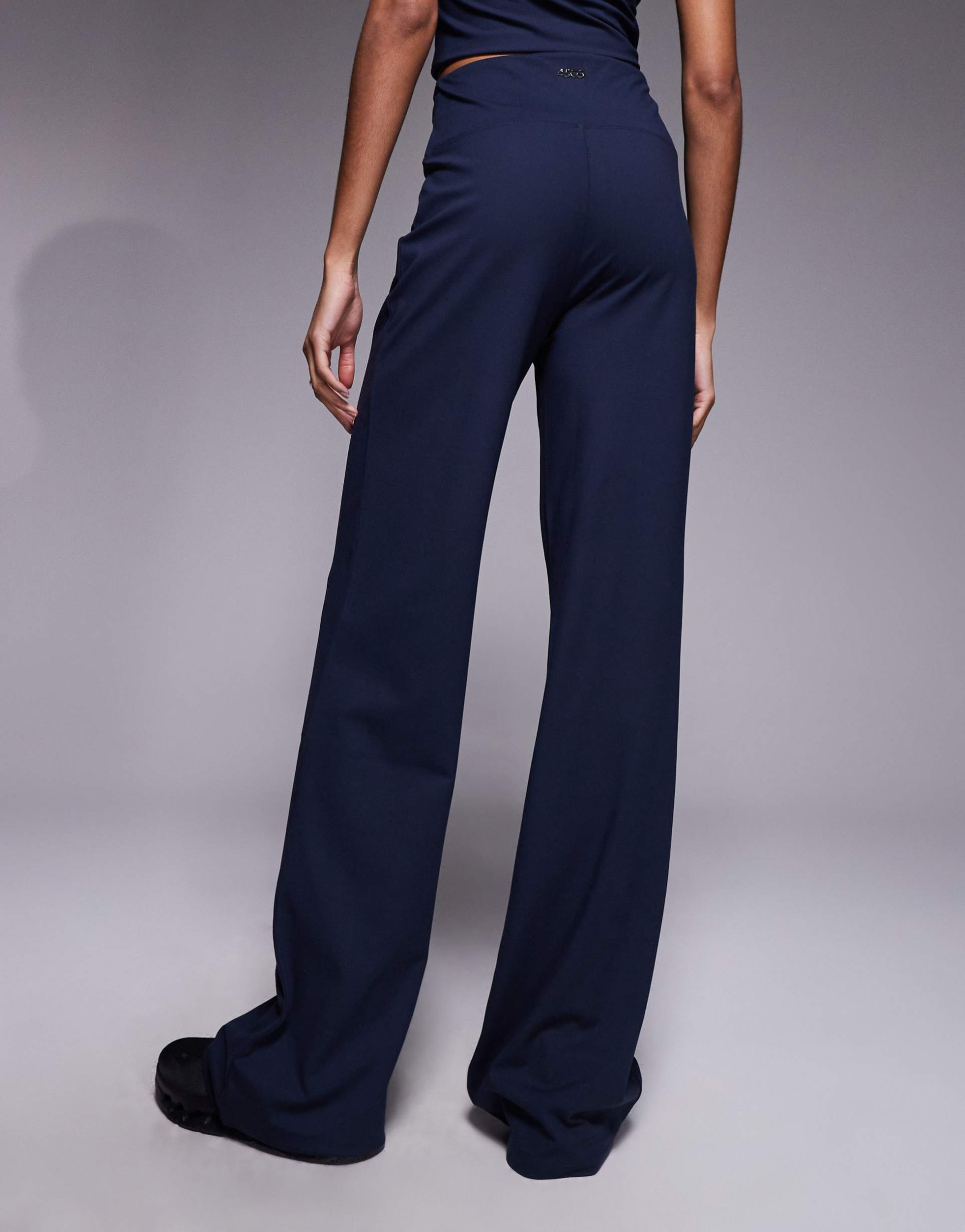 4505 Tall Icon soft touch high waist wide leg dance pant in midnight navy 