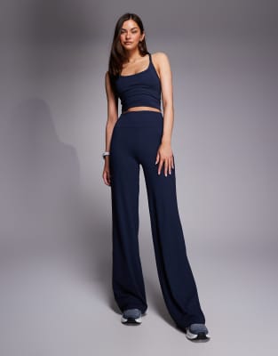 4505 Tall Icon Soft Touch High Waist Wide Leg Dance Pants In Blue