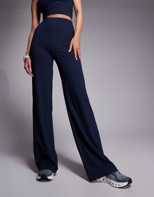 4505 Tall Icon soft touch high waist wide leg dance pants in midnight navy , 2 of 5