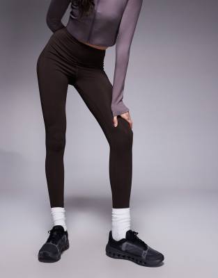 4505 4505 Tall Icon soft touch high waist yoga legging in chocolate-Brown