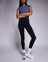 Topshop Tall full length heavy weight leggings in black
