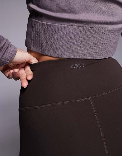 4505 Tall Icon soft touch high waist yoga leggings in chocolate, 3 of 5