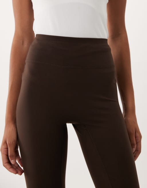 4505 Tall Icon soft touch high waist yoga leggings in chocolate, 3 of 5