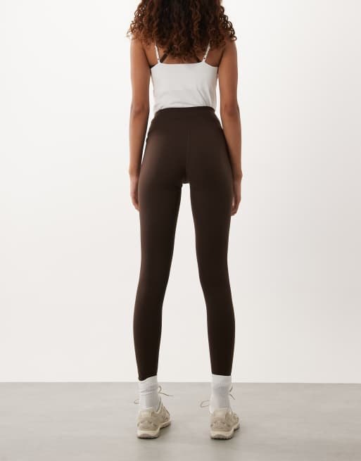 4505 Tall Icon soft touch high waist yoga leggings in chocolate, 5 of 5