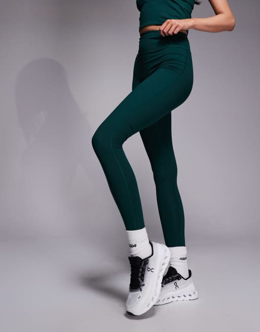 4505 Tall Icon soft touch high waist yoga leggings in evergreen, 2 of 5
