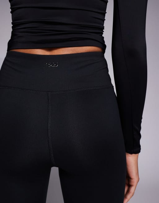 4505 Tall Icon soft touch wrap waist slim kick yoga leggings in black, 4 of 5