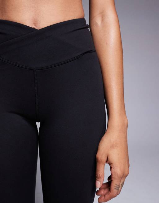4505 Tall Icon soft touch wrap waist yoga leggings in black, 2 of 5