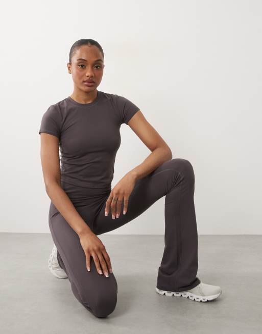 4505 Tall - Icon - Stormgrå smalle bløde yogaleggings med høj talje og svaj, 5 af 5