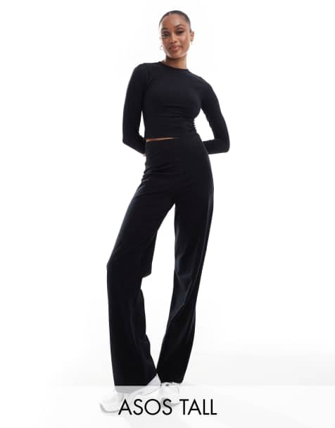 4505 Tall Icon studio soft touch wide leg dance pant in black - view 1