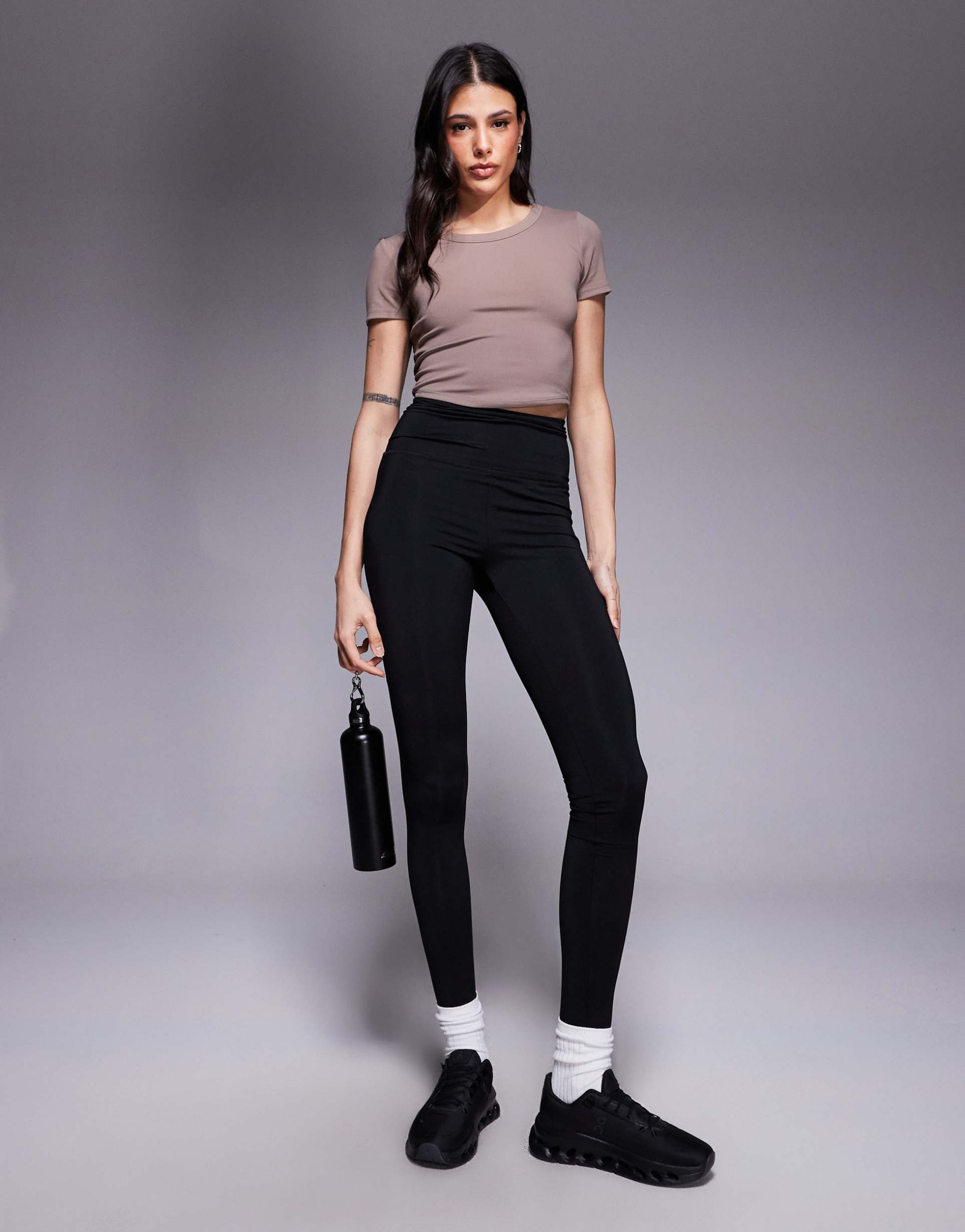 4505 tall icon thermal high waist running leggings in black