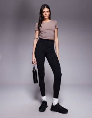 4505 Tall - Icon - Thermo-Laufleggings in Schwarz mit hohem Bund