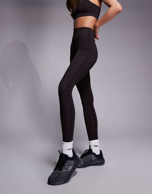 4505 Tall – Icon – Weiche Yoga-Leggings in dunklem Schokobraun mit hohem Bund, 2 von 5
