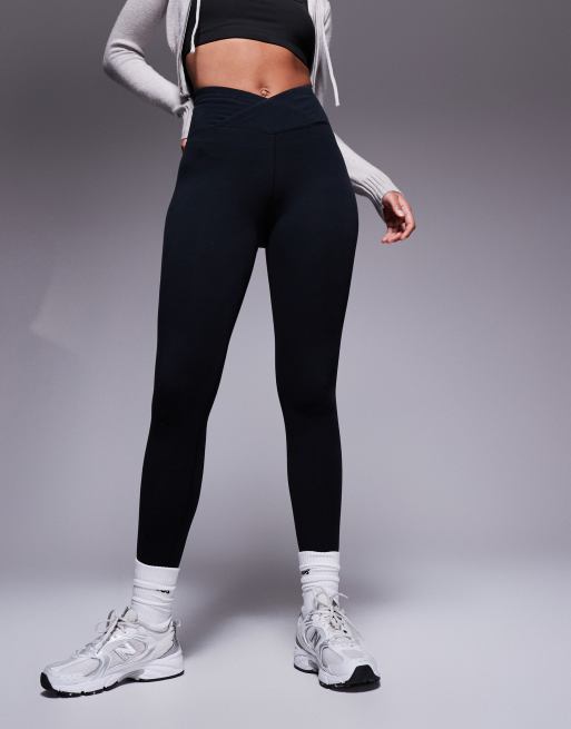 4505 Tall – Icon – Weiche Yoga-Leggings in Schwarz mit Wickelbund, 2 von 5