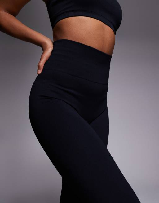 4505 Tall - Legging de sport sans coutures à taille haute et fines côtes - Noir, 3 de 5