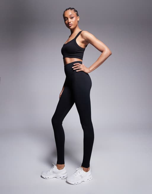 4505 Tall - Leggings da palestra a vita alta lisci senza cuciture neri , 4 di 5