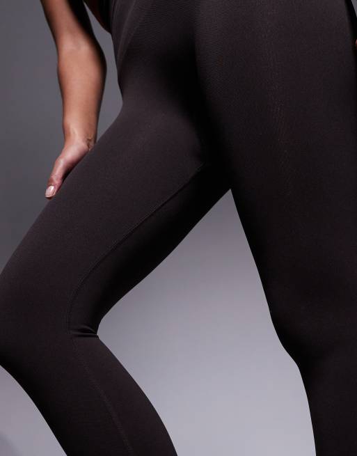 4505 Tall - Leggings da palestra a vita alta senza cuciture marrone cacao , 3 di 5