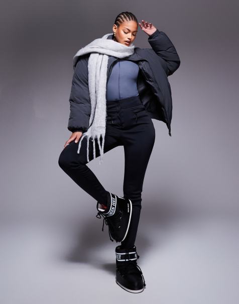 4505 Tall - Pantaloni skinny da sci idrorepellenti neri in soft shell - view 1